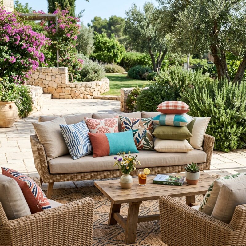 כריות לריהוט גן - כריות לריהוט גן - הטרנדים הכי חמים לעיצוב הגינה בקיץ